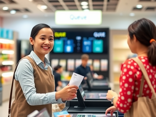 Efficient crowd management with digital line management for retail