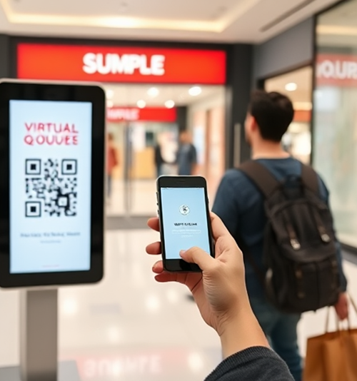 Smart queue system features for retail peak season management