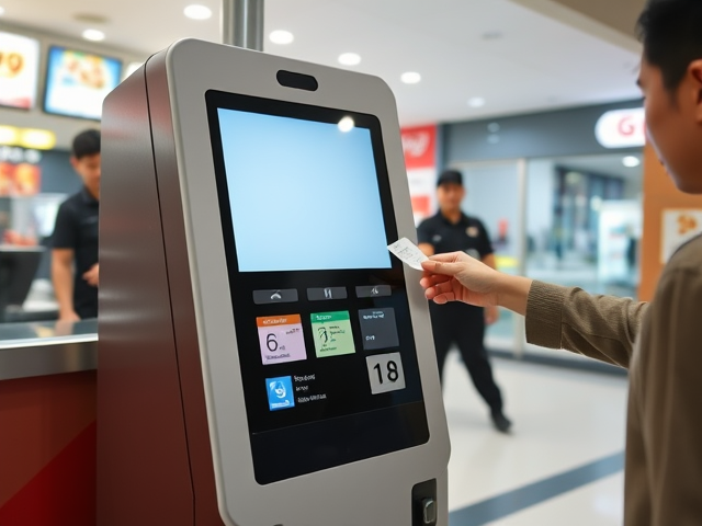 Physical queue kiosk for fast food chains